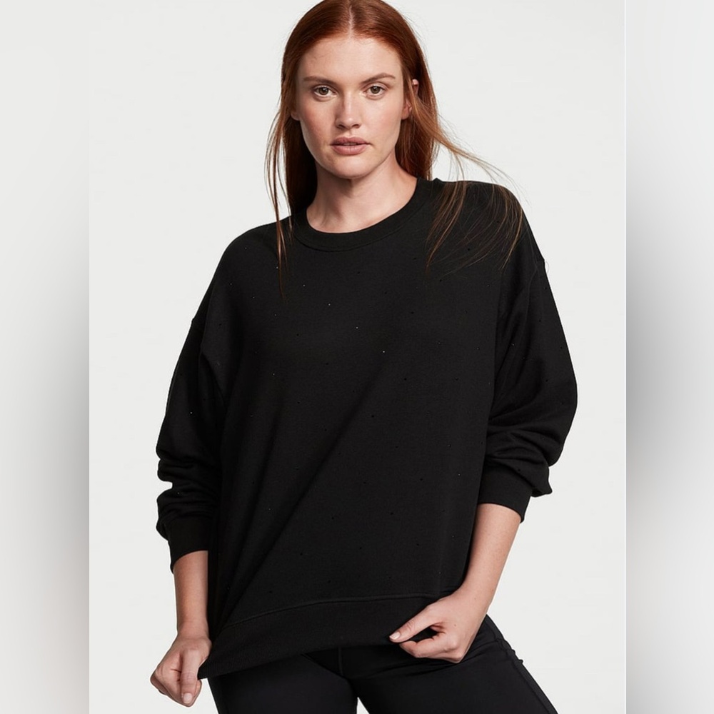 Victoria's Secret PINK Black Sweatshirt NWT